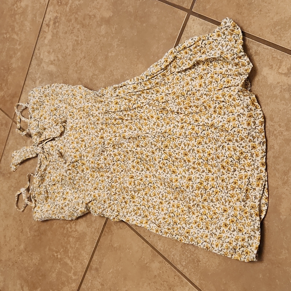 Floral Yellow and White Summer Dress